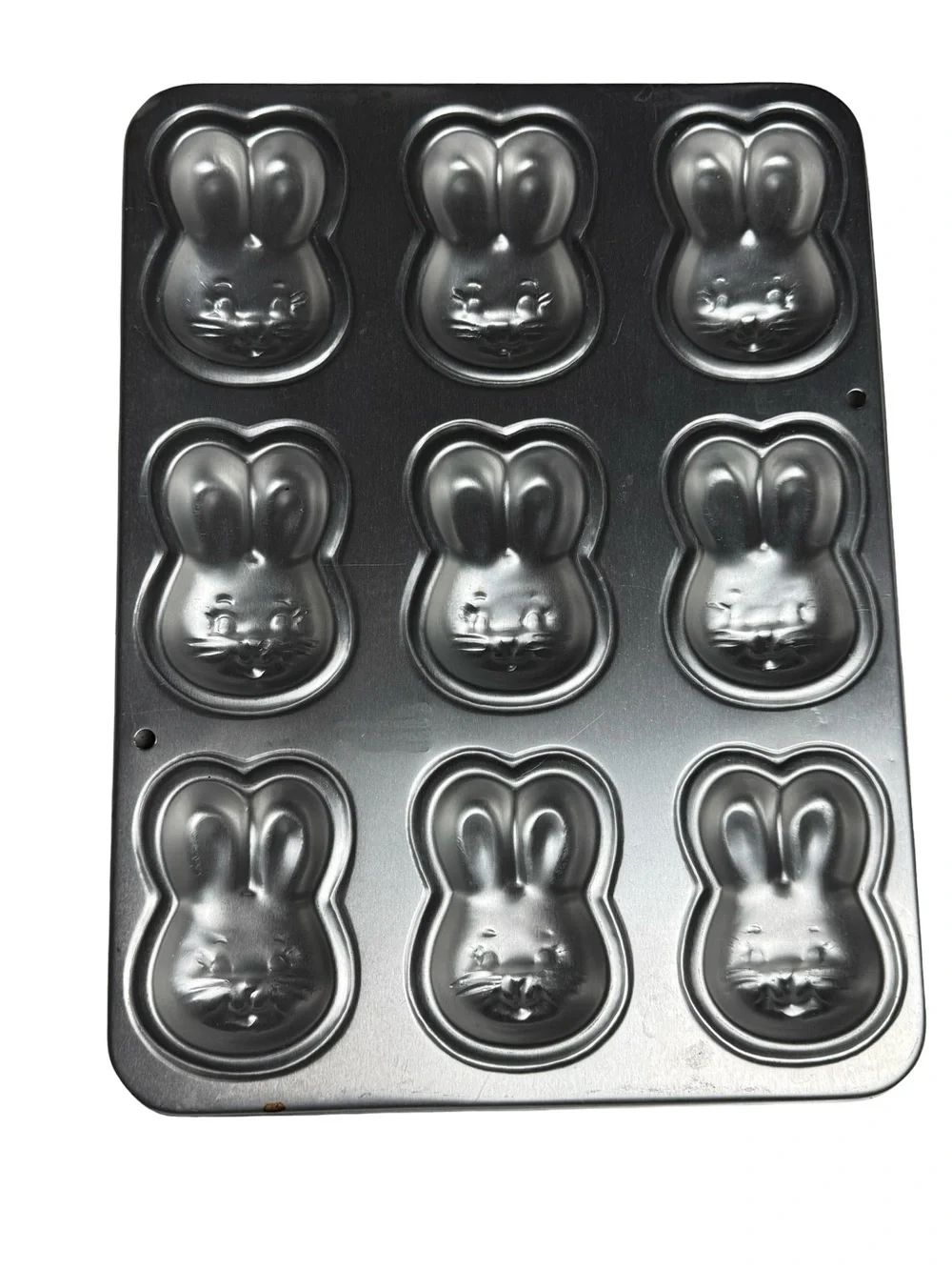 (2X) WILTON Vtg Molds Mini Bunny Rabbit & Lamb God Easter Cookie Cake Baking Pan